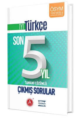A Yayınları TYT Türkçe Son 5 Yıl Çıkmış Sorular