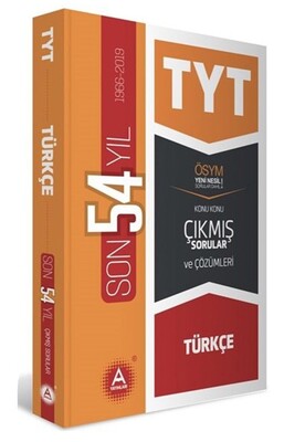 A Yayınları TYT Türkçe Son 54 Yıl Çıkmış Sorular