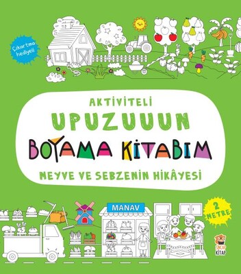 Aktiviteli Upuzuun Boyama Kitabım - Meyve ve Sebzeler