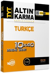Altın Karma Yayınları - Altın Karma TYT Türkçe Video Çözümlü 10x40 Deneme Sınavı