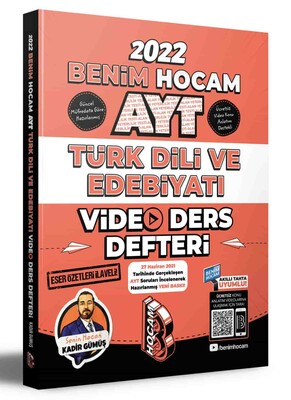 Benim Hocam AYT Türk Dili ve Edebiyatı Video Ders Defteri