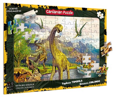 Canlanan Diplodocus Puzzle 72 Parça
