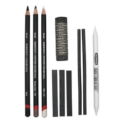 Derwent - Derwent Charcoal Pencils Füzen Seti
