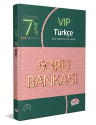 Editör Yayınevi - Editör 7.Sınıf Vip Türkçe Soru Bankası