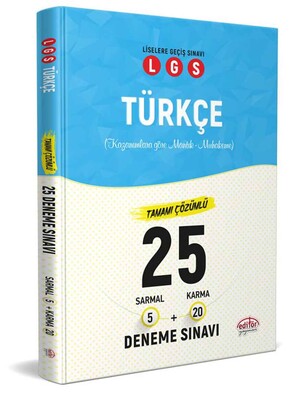 Editör 8.Sınıf LGS Türkçe Branş 25 Deneme