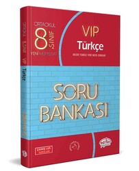 Editör Yayınevi - Editör 8.Sınıf Vip Türkçe Soru Bankası