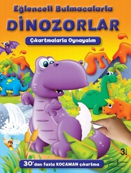 İş Bankası Kültür Yayınları - Eğlenceli Bulmacalarla Dinozorlar - Çıkartmalarla Oynayalım