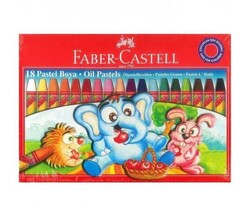 Faber Castell - Faber Castell Pastel Boya 18 Renk Köşeli Karton Kutu