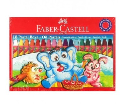 Faber Castell Pastel Boya 18 Renk Köşeli Karton Kutu