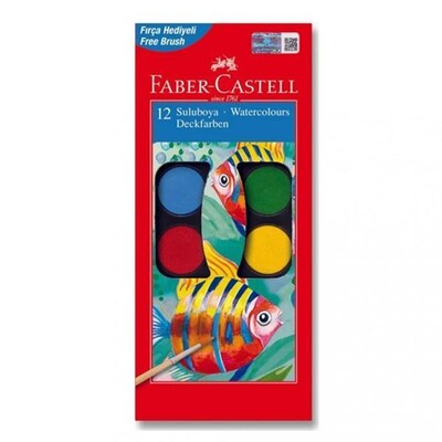 Faber Castell Sulu Boya 12 Renk Küçük Boy