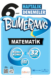 Günay Yayınları - Günay 6. Sınıf Bumerang 32 Haftalık Matematik Denemeleri