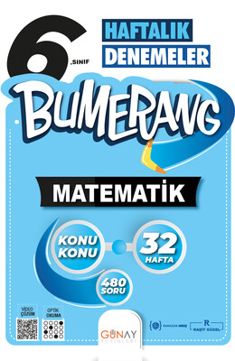 Günay 6. Sınıf Bumerang 32 Haftalık Matematik Denemeleri
