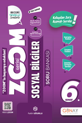 Günay 6. Sınıf Zoom Serisi Sosyal Bilgiler Soru Bankası
