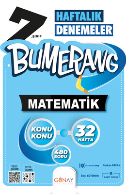 Günay 7. Sınıf Bumerang 32 Haftalık Matematik Denemeler