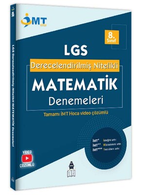 İMT Hoca Yayınları 8.Sınıf LGS Derecelendirilmiş Nitelikli Matematik Denemeleri