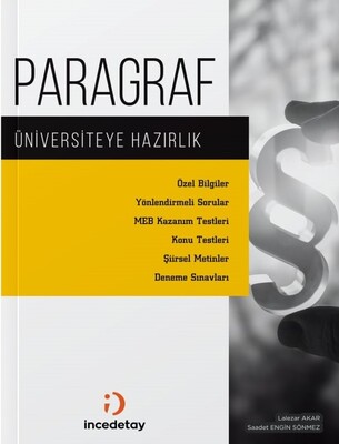 İncedetay Yayınları Üniversiteye Hazırlık Paragraf Soru Bankası