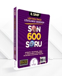 Karekök Yayınları - Karekök 8.Sınıf LGS Öncesi Çözülmesi Gereken 600 Soru