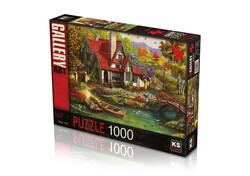 Ks Games 1000 Parça Puzzle Riverside Cottage - Thumbnail
