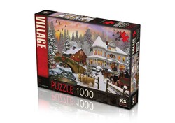 Ks Games 1000 Parça Puzzle Snowy Day - Thumbnail