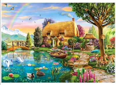 Ks Games 2000 Parça Puzzle Lakesıde Cottage