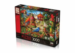 KS Games - Ks Games 3000 Parça Puzzle Bird House Gardens