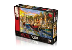 Ks Games 3000 Parça Puzzle Harbour Lights - Thumbnail