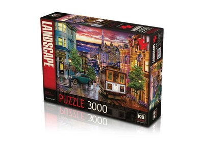 Ks Games 3000 Parça Puzzle Sunset in San Francisco