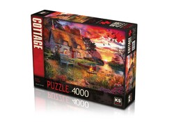 Ks Games 4000 Parça Puzzle Sunset Cottage - Thumbnail