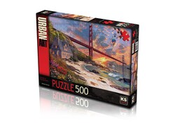 KS Games - Ks Games 500 Parça Puzzle Sunset At Golden Gate