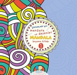 Mor Elma Çocuklar İçin Manzara ve Desenler Mandala Boyama Kitabı 1 - Thumbnail