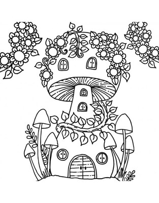 Mor Elma Çocuklar İçin Manzara ve Desenler Mandala Boyama Kitabı 1