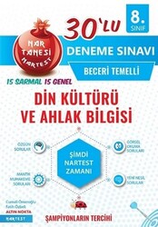 Nartest Yayınları - Nartest 8.Sınıf Nar Tanesi Din Kültürü Ve Ahlak Bilgisi 30lu Deneme Sınavı