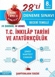 Nartest Yayınları - Nartest 8.Sınıf Nar Tanesi T.C.İnkılap Tarihi 28 Deneme Sınavı