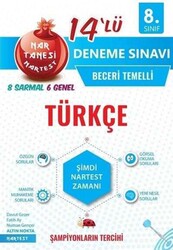 Nartest Yayınları - Nartest 8.Sınıf Nar Tanesi Türkçe 14 Lü Deneme Sınavı
