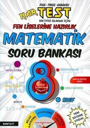 Nartest Yayınları - Nartest 8.Sınıf Süper Zeka Matematik Soru Bankası Fen Liselerine Hazırlık