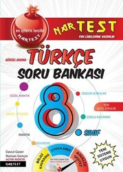 Nartest Yayınları - Nartest 8.Sınıf Süper Zeka Türkçe Soru Bankası Fen Liselerine Hazırlık