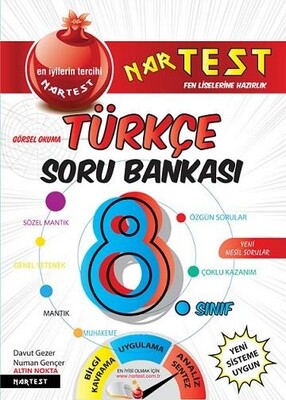 Nartest 8.Sınıf Süper Zeka Türkçe Soru Bankası Fen Liselerine Hazırlık