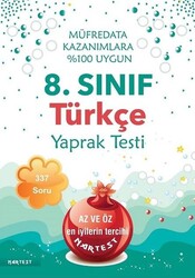 Nartest Yayınları - Nartest 8.Sınıf Türkçe Yaprak Testi