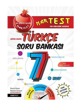 Nartest 7.Sınıf Süper Zeka Türkçe Soru Bankası Fen Liselerine Hazırlık