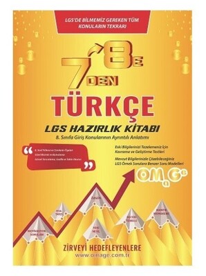 Omage Yayınları 7 den 8 e LGS Türkçe Hazırlık Kitabı