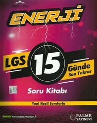 Palme Yayınları - Palme 8.Sınıf LGS Enerji 15 Günde Son Tekrar Soru Kitabı