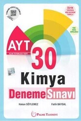 Palme Yayınları - Palme AYT Kimya 30 Deneme Sınavı