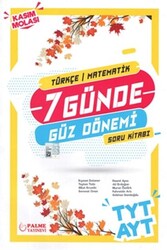 Palme Yayınları - Palme TYT AYT 7 Günde Güz Dönemi Soru Kitabı