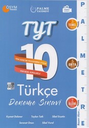Palme Yayınları - Palme TYT Türkçe 10 Deneme Palmetre Video Çözümlü
