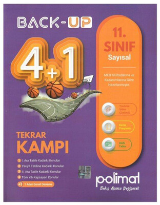 Polimat Yayınları 11.Sınıf Back-Up 4+1 Kamp Kitabı Sayısal