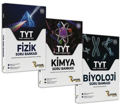 Rasyonel Yayınları TYT Fizik - Kimya - Biyoloji Soru Bankası Set