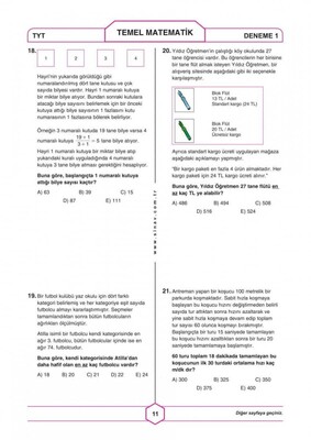 Sınav TYT Temel Matematik 10x40 Düzey Deneme Sınavı