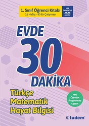 Tudem Yayınları - Tudem 1.Sınıf Evde 30 Dakika Öğrenci Kitabı