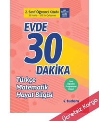 Tudem Yayınları - Tudem 2.Sınıf Evde 30 Dakika Öğrenci Kitabı