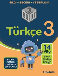 Tudem Yayınları - Tudem 3.Sınıf Türkçe 3 Boyut